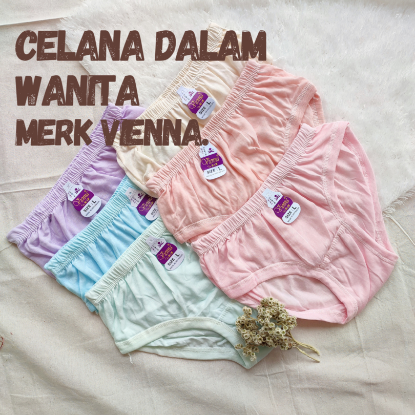 CELANA DALAM / UNDIES / CD / SEMPAK WANITA CEWEK POLOS KATUN Size M L XL 3L 4L 5L SMB VIENNA
