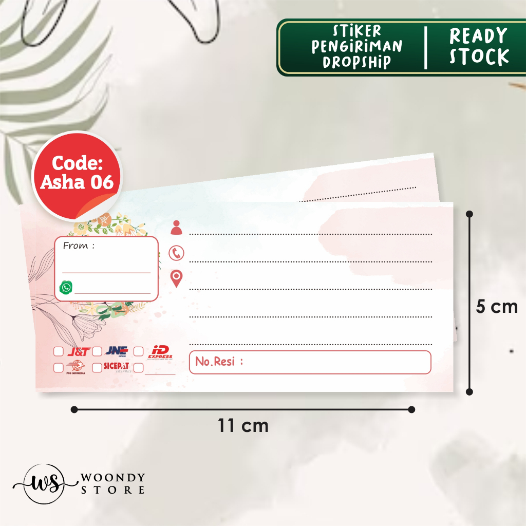 

STIKER LABEL PENGIRIMAN DROPSHIPPER READY - ASHA 07