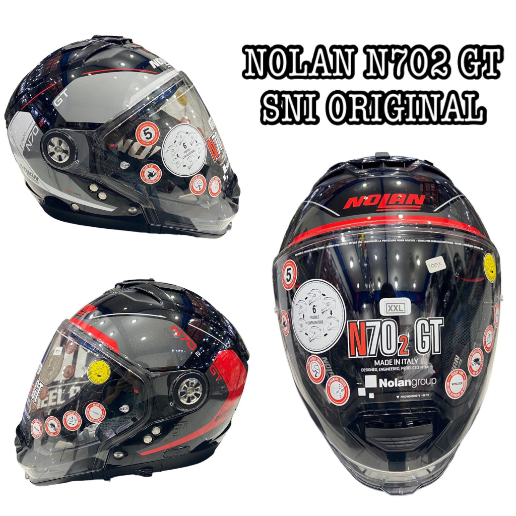 HELM / HELMET NOLAN N702 GT SNI ORIGINAL NOLAN