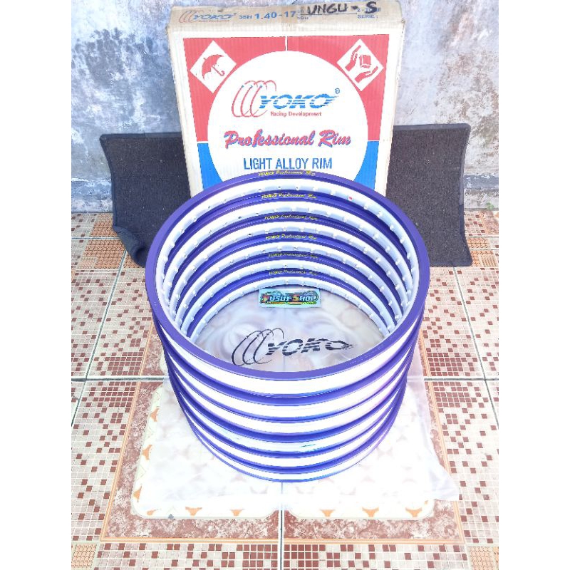 velg yoko Profesional Rim thailand uk 140-140 Ring 17 Seri pertama two tone ungu silver
