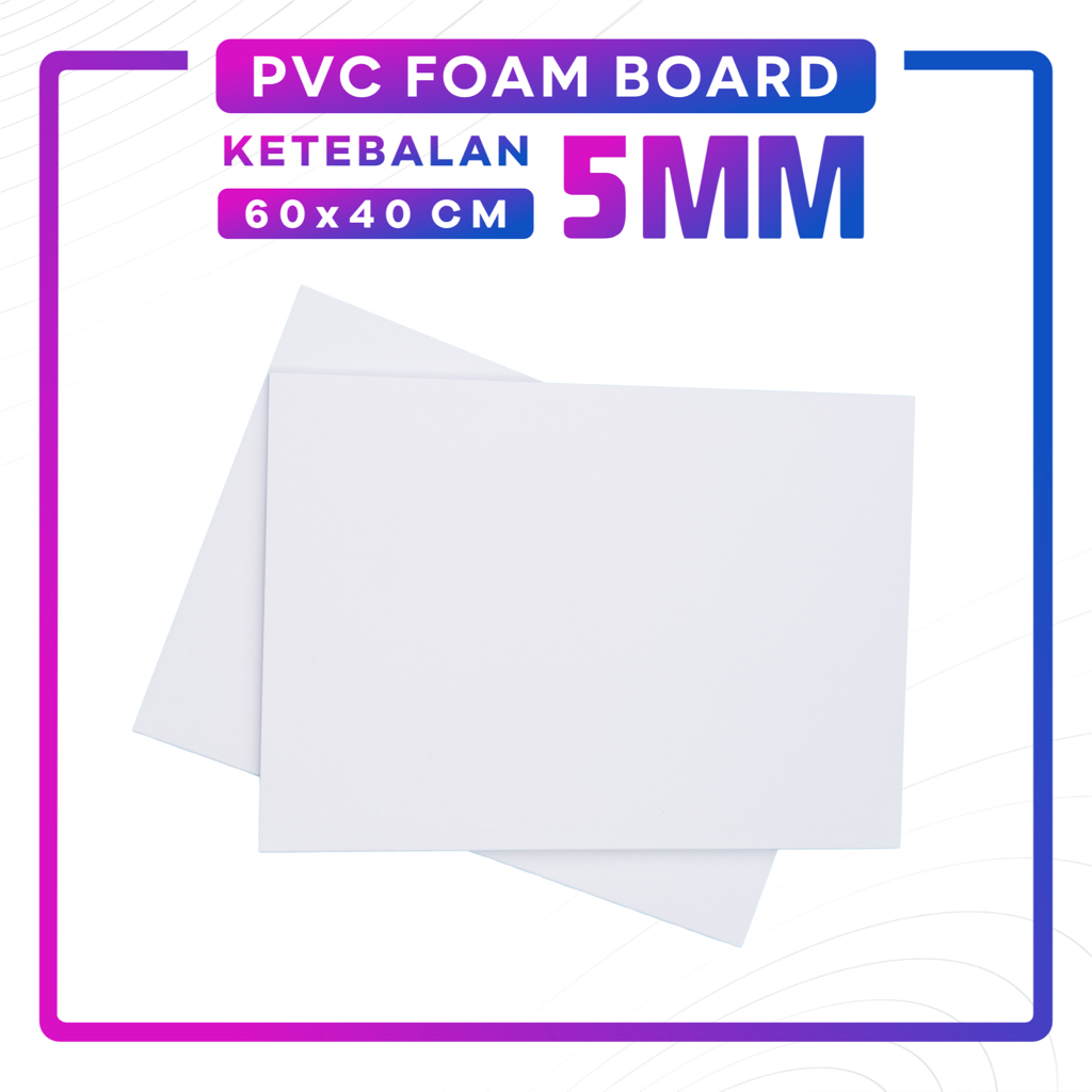 

PVC Board 5mm A2 60 x 40 cm / PVC Foam Board / Bahan Maket