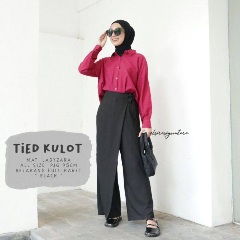 AZURA - TIED KULOT ROK CELANA TAUPE MAGNOLIA CRINKLE AIRFLOW TERMURAH