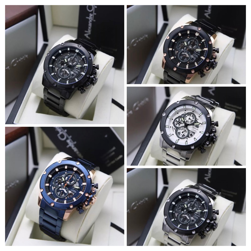 jam tangan pria alexander cristie original ac6564 stanless