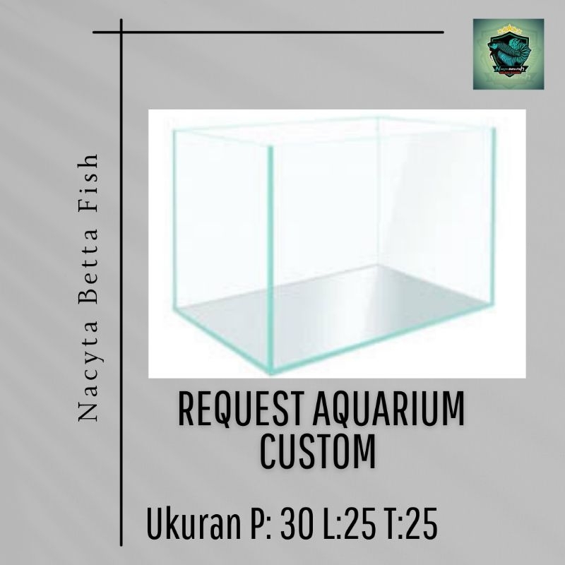 Aquarium Ukuran 30 x 25 x 25