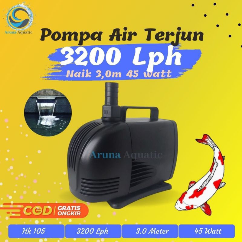 MESIN POMPA FILTER KOLAM AIR TERJUN IKAN KOI WATERFALL LOW WATT