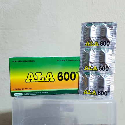 ALA 600 30 TABLET(BOX) MENURUNKAN GULA DARAH - ANTIOKSIDAN DIABETES - OBAT DIABETES
