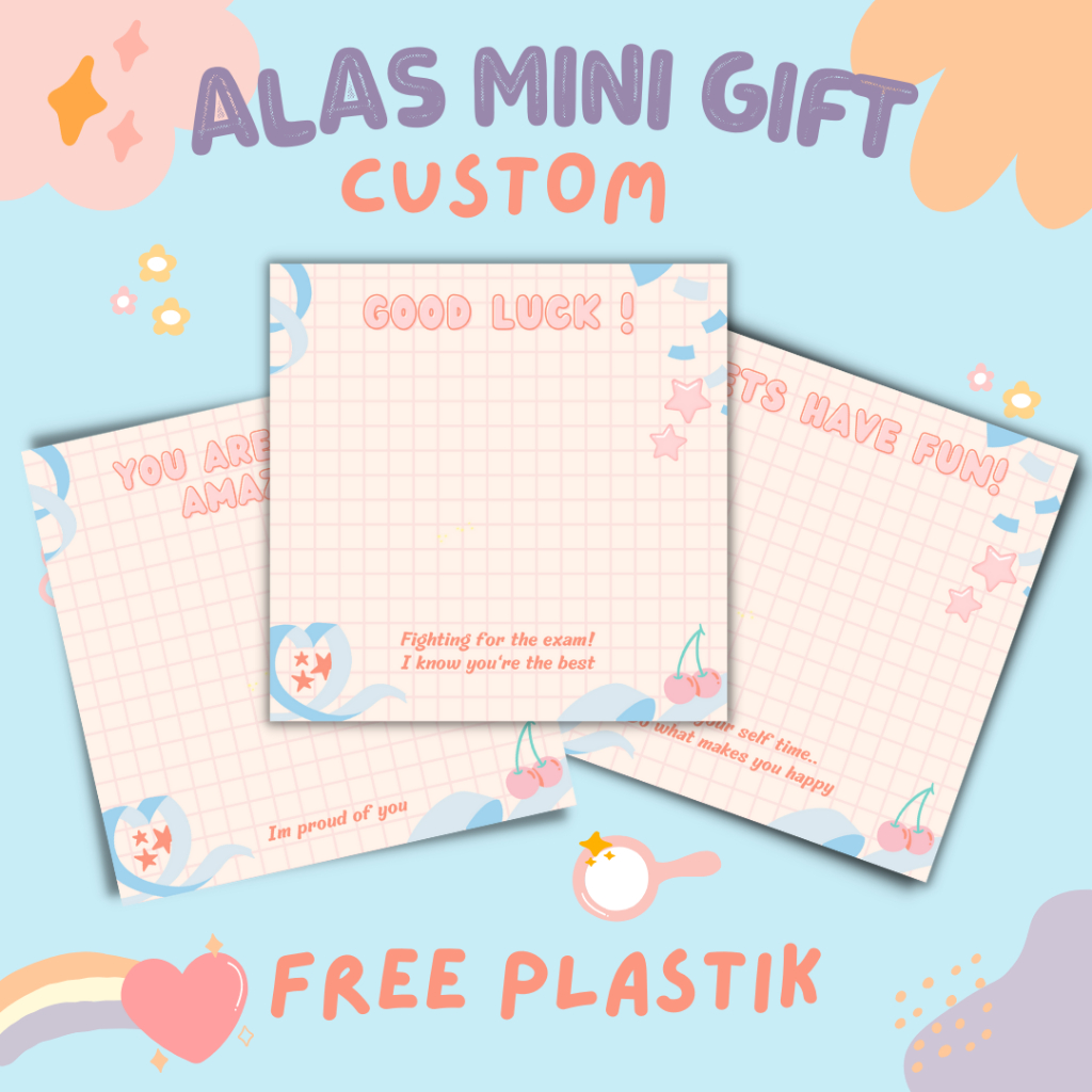 

[PART 3] (JUAL SATUAN) ALAS KERTAS GIFT SNACK MINI | BISA CUSTOM TEKS