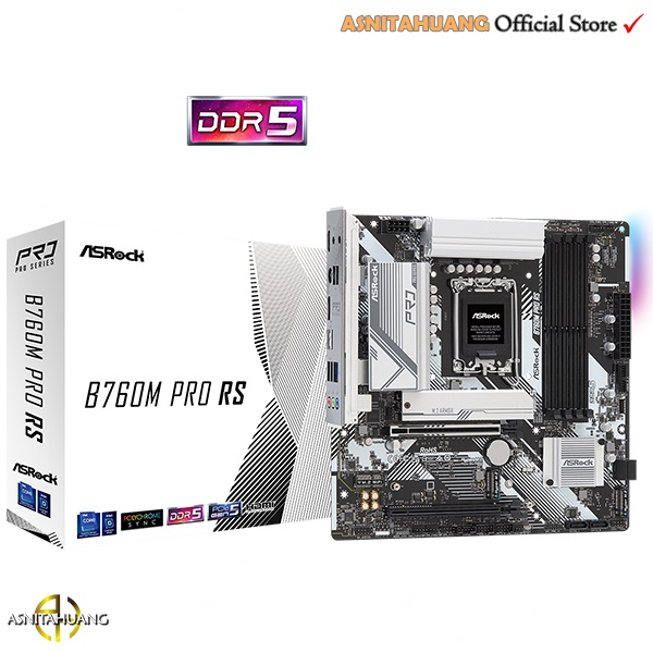 ASROCK B760M PRO RS/D5 DDR5 | MOTHERBOARD INTEL LGA1700 Micro ATX