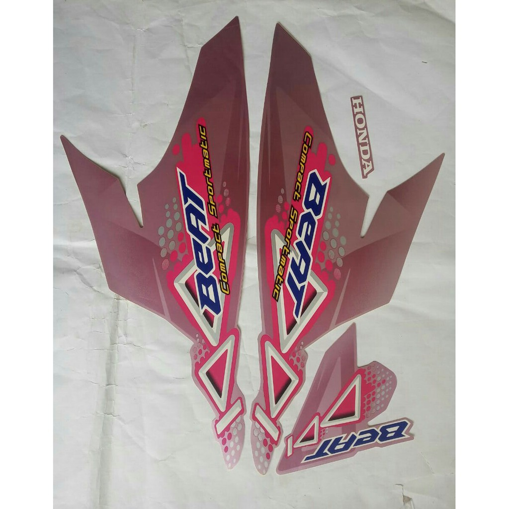 stiker striping beat karbu 2011 pink lis body standar berkualitas original
