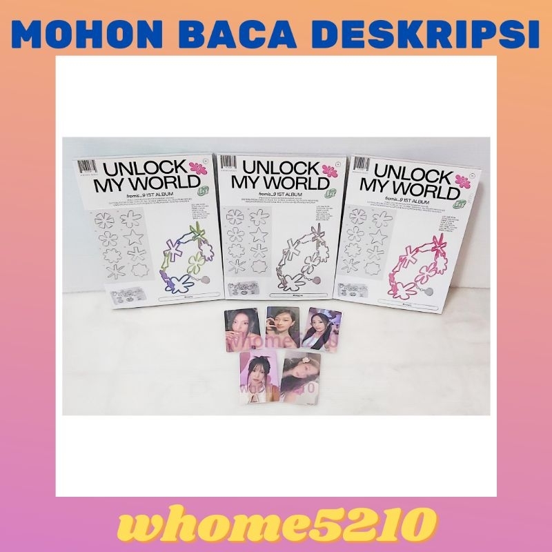 [READY] fromis_9 1st Album 'Unlock My World' + LD M2U (Saerom, Hayoung, Jiwon, Seoyeon, Chaeyoung) /