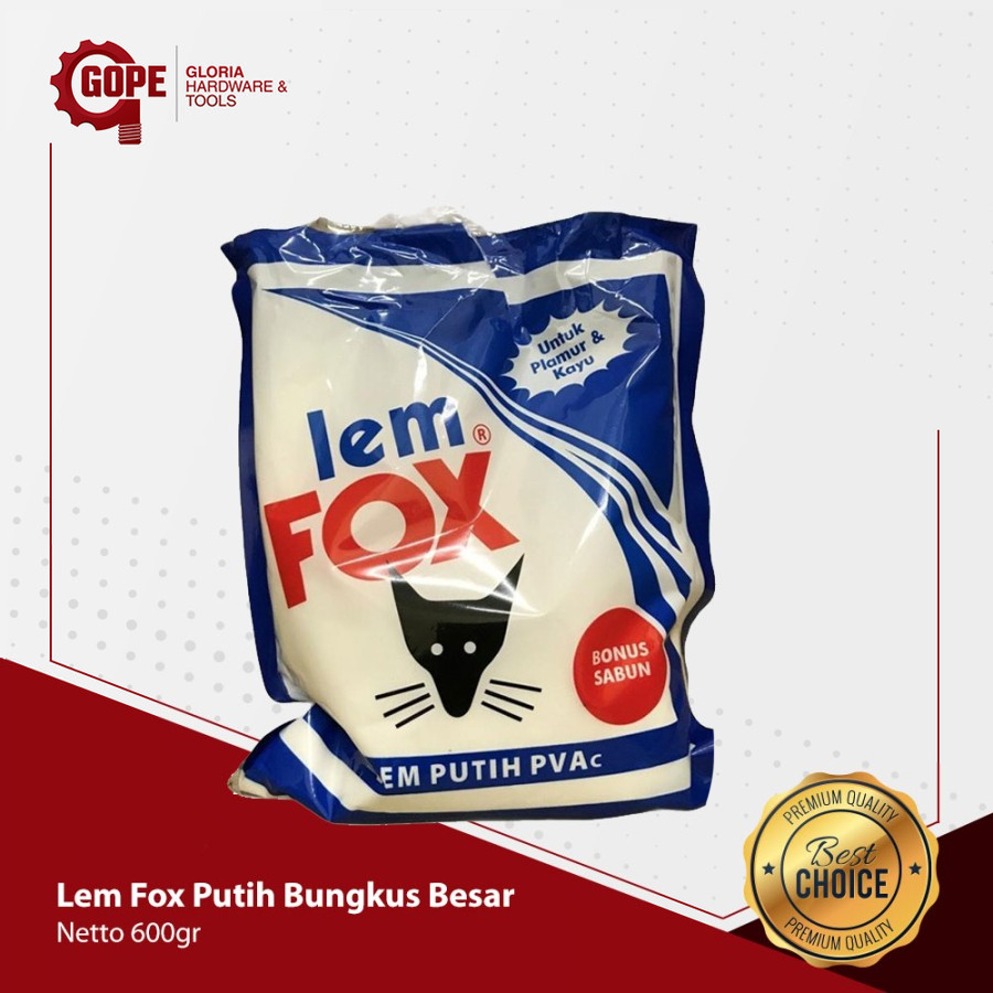 

Lem Fox Putih Bungkus Kemasan Plastik 600 Gram