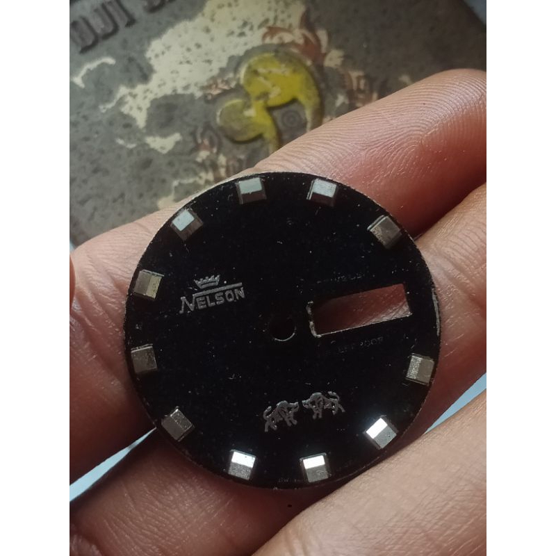 Part Jam tangan Plat Dial Nelson Vintage swiss made