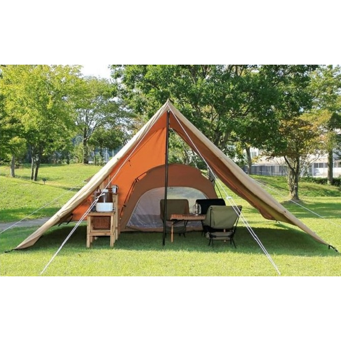 tiang flysheet alumunium merk kamoro 210x210 cm - frame sepasang