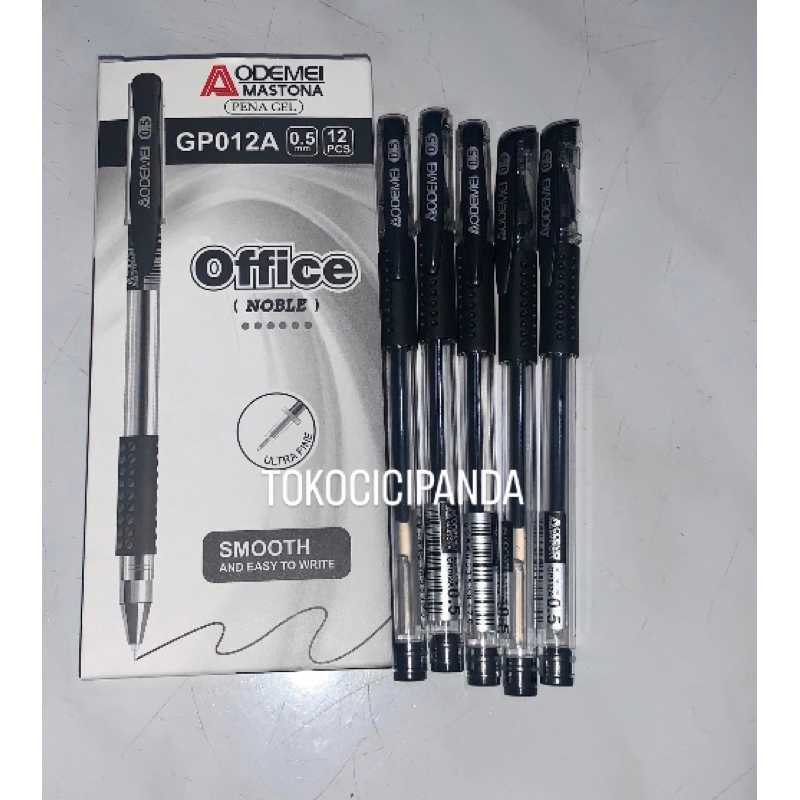 

PULPEN GEL HITAM 0.5mm 12PC