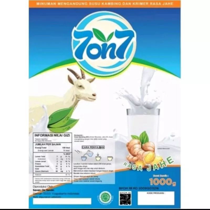 

SUSU KAMBING ETAWA BUBUK RASA JAHE 1000gr/1kg FULL CREAM