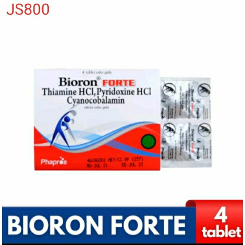 Bioron Forte Vitamin Neurotropik Perstrip isi 4 tablet