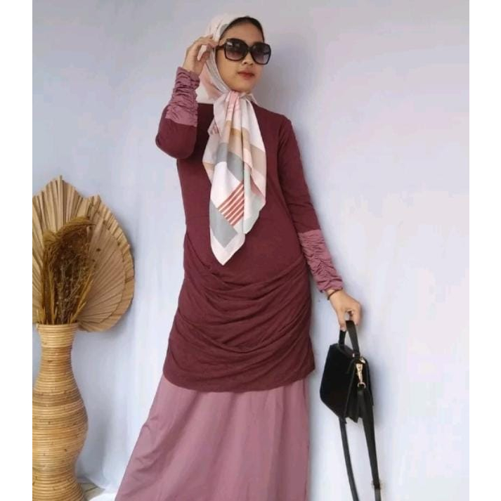 FASHELLA STORE - Dress Rayon Spandek Premium | Gamis Rayon Spandek | Dress