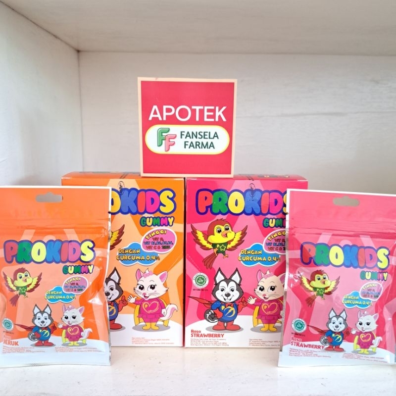 Prokids Gummy Prokid gummy Vitamin Anak Jelly permen Pro Kids Strawberry Jeruk