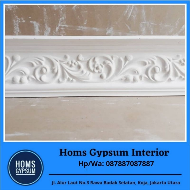 List Gypsum Motif Bel Besar 16cm