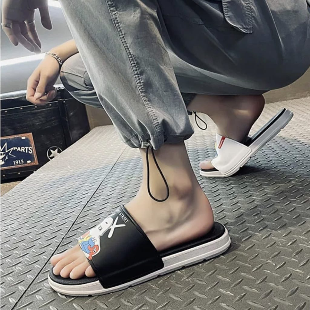 Promo 07-07   gratis ongkit !! Sendal Selop Dewasa Air Sport 2 Karet Import-SNLP HITAM 37