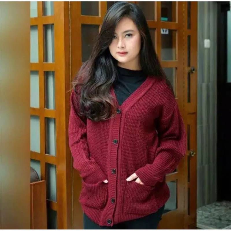 New Product Cardigan Rajut Marissa Kancing 5 / Kardigan Marissa Salur Outer Crop Wanita Premium