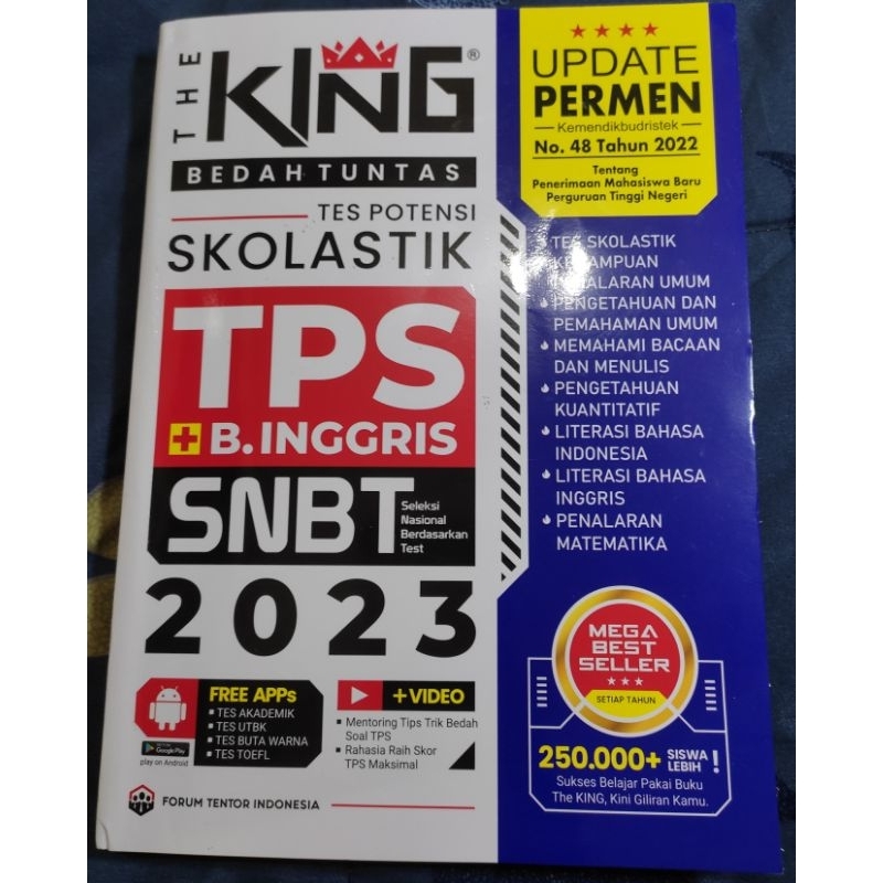 

ORI BEKAS~ BUKU TPS SNBT KING & INTENS TKA SAINTEK (PEMBAHASAN SUPER LENGKAP)
