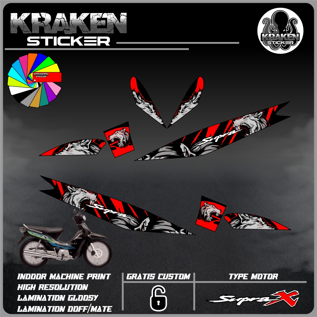 Stiker Striping SUPRA 100 Striping List HONDA SUPRA 100 code 03