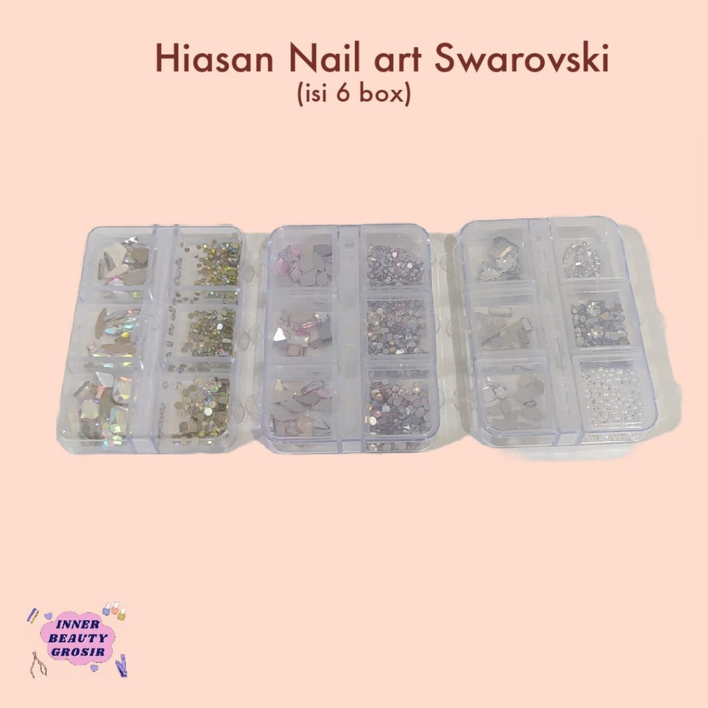 Hiasan nail art mutiara / swarovski mutiara nail art