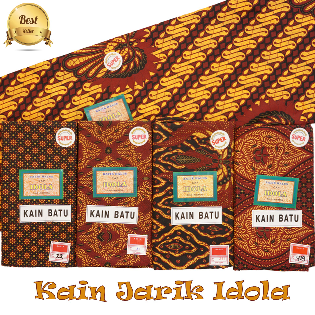 Jarik IDOLA Kain Batu Jarik Batik Sogan Putihan Warna