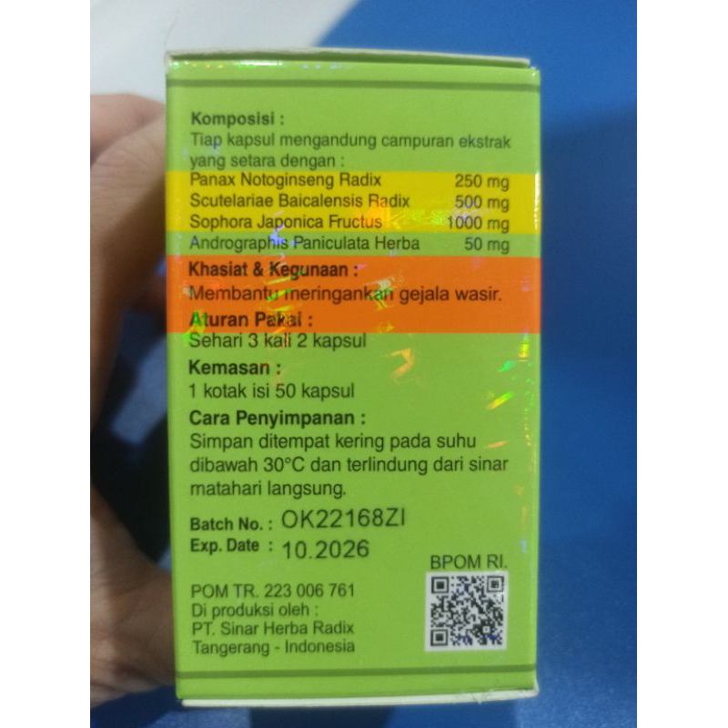 Zhigenkap / Zhi Gen Duan / obat wasir/ambeian