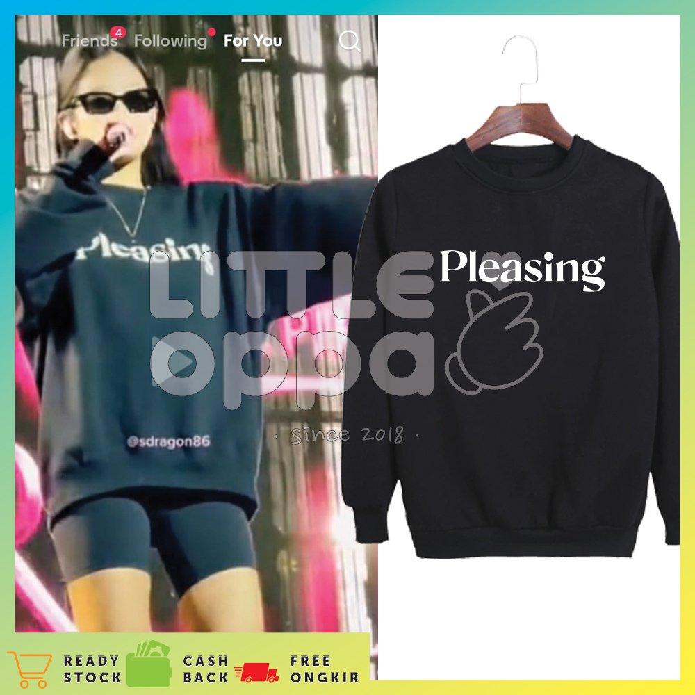 JACKET SWEATER IDOL KPOP JENNIE PLEASING SWEATER CREWNECK UNISEX