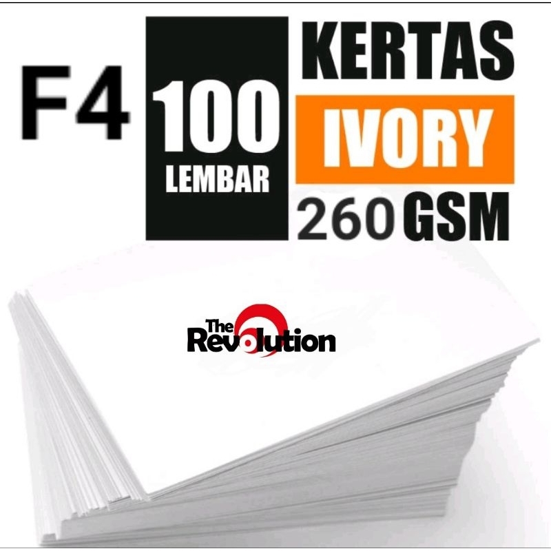 

Kertas Art Paper 260 gsm Ivory 260g F4 /A3 50lbr