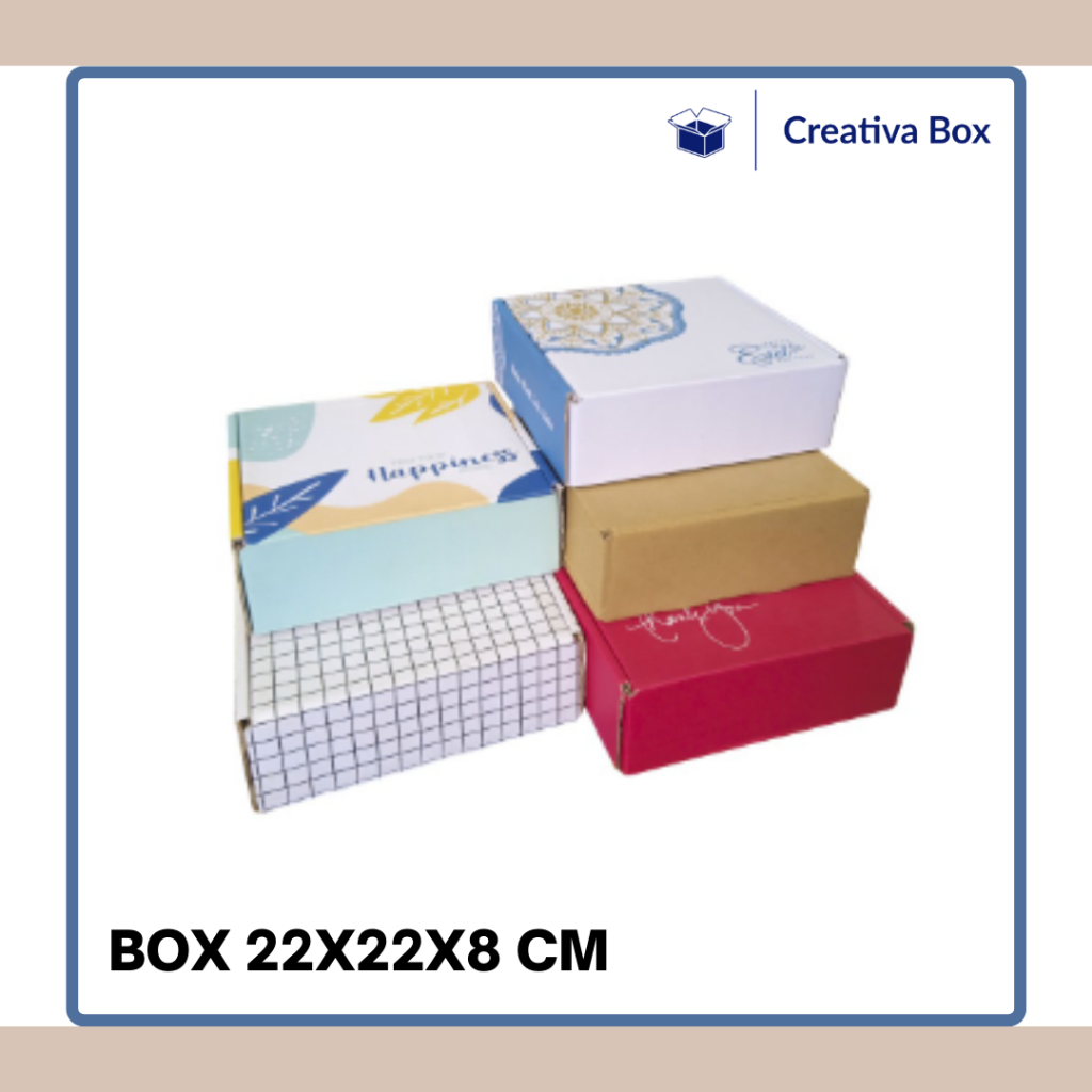 

Box 22x22x8 Kardus/Polos/kemasan/Hampers/Nasi/dus nasi