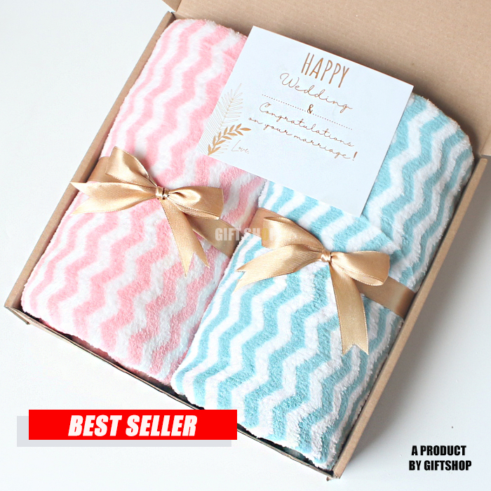 RB Handuk Couple Kado Pernikahan Hadiah Nikahan Untuk Sahabat Wedding Gift Hampers Seserahan