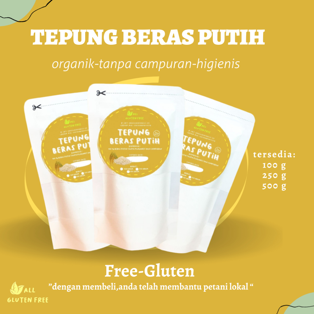 

Tepung Beras Putih mpasi organik gluten free