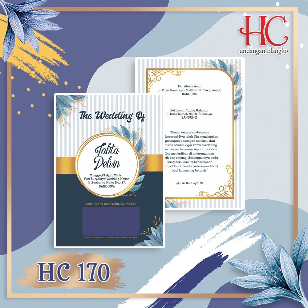 Undangan Blangko Nikah HC 170