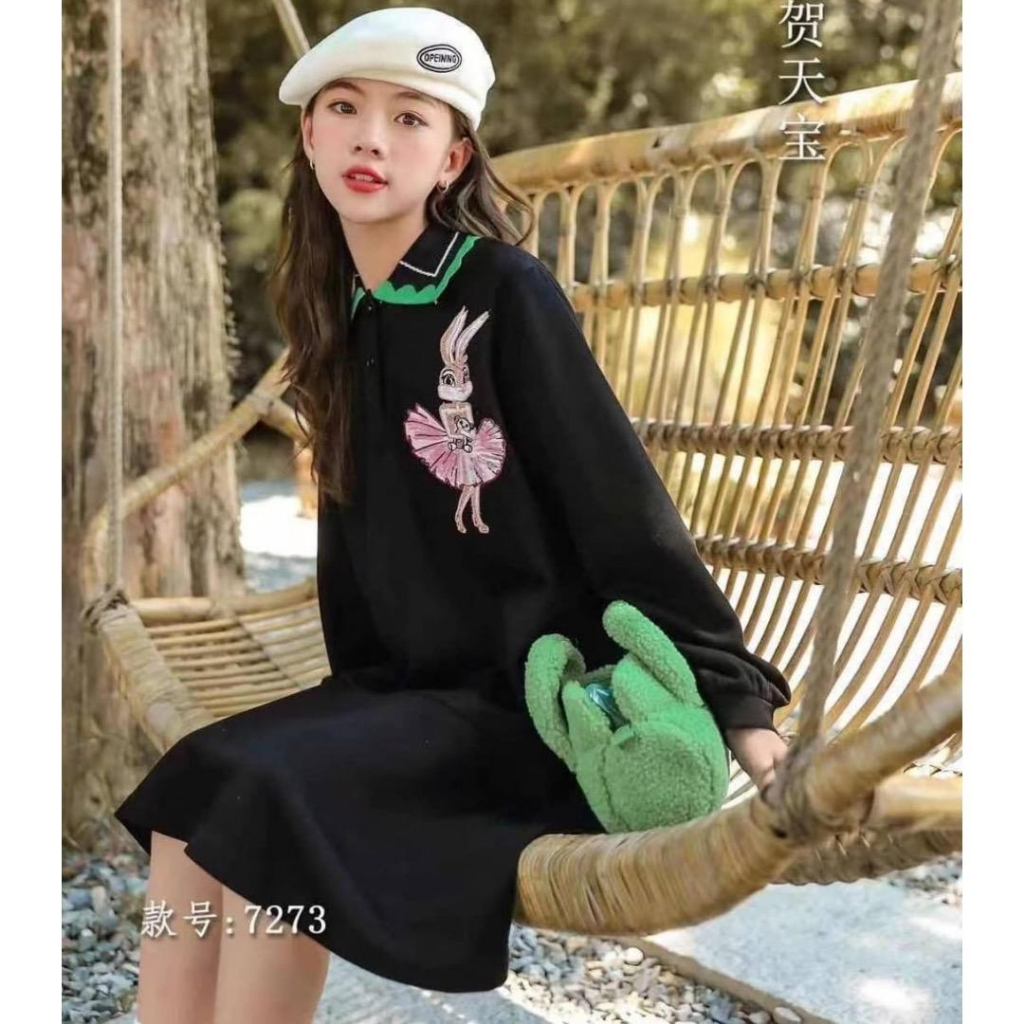 DRESS BANGKOK RAJUT PIQUE PREMIUM IMPOR SIZE 7-9 TAHUN