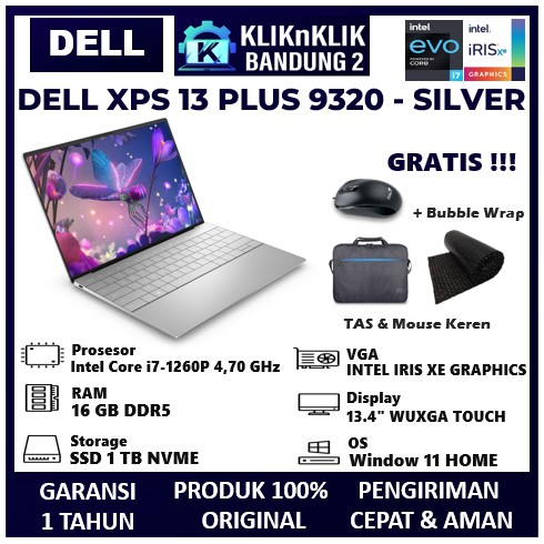 Laptop Ultrabook touchscreen DELL XPS 13 Plus Intel i7 Gen 12 new 2023 Ram 16 GB SSD 1 TB NVME