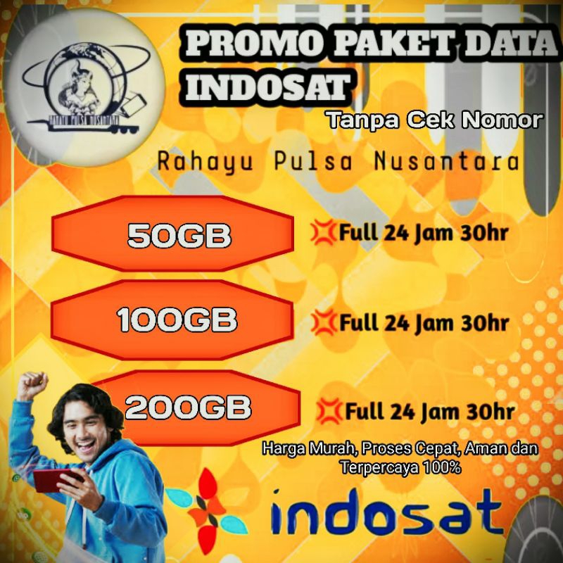 KUOTA INDOSAT PROMO 5GB | 10GB | 15GB | 25GB | 43GB | 53GB | 100GB | 150GB