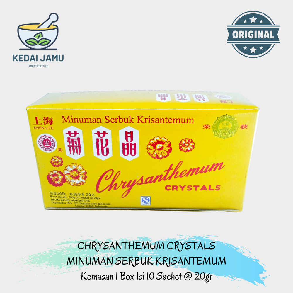 

CHRYSANTHEMUM CRYSTALS CI HUA CING MINUMAN SERBUK KRISANTEMUM BUNGA SERUNI KEMASAN 1 BOKS ISI 10 SACHET