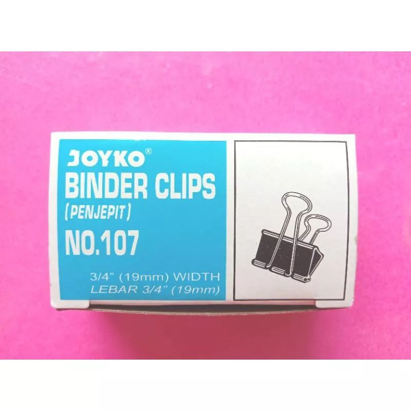 

Joyko Binder Clip No. 107 Murah (1 Box Isi 12 pcs)