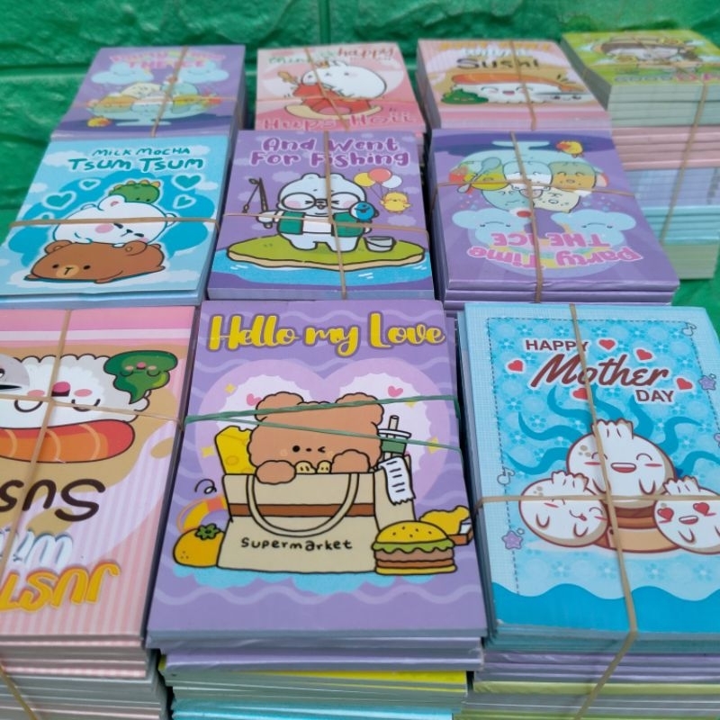 

Memo Buku Catatan Motif Kartun Momo And Friend Lucu 6x9cm Grosir