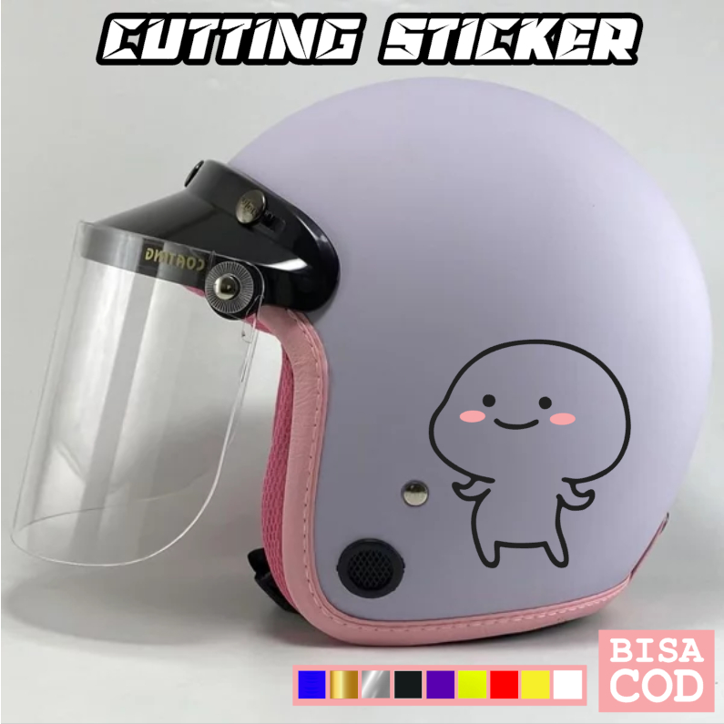 STIKER EMOT LUCU BOGO HELM MOCHI STICKER BANYAKPILIIHAN