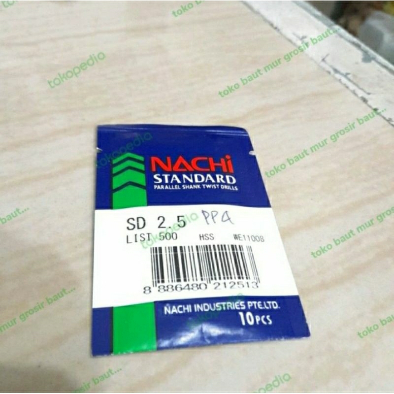 Mata bor nachi 2.5mm Mata bor besi 2.5mm