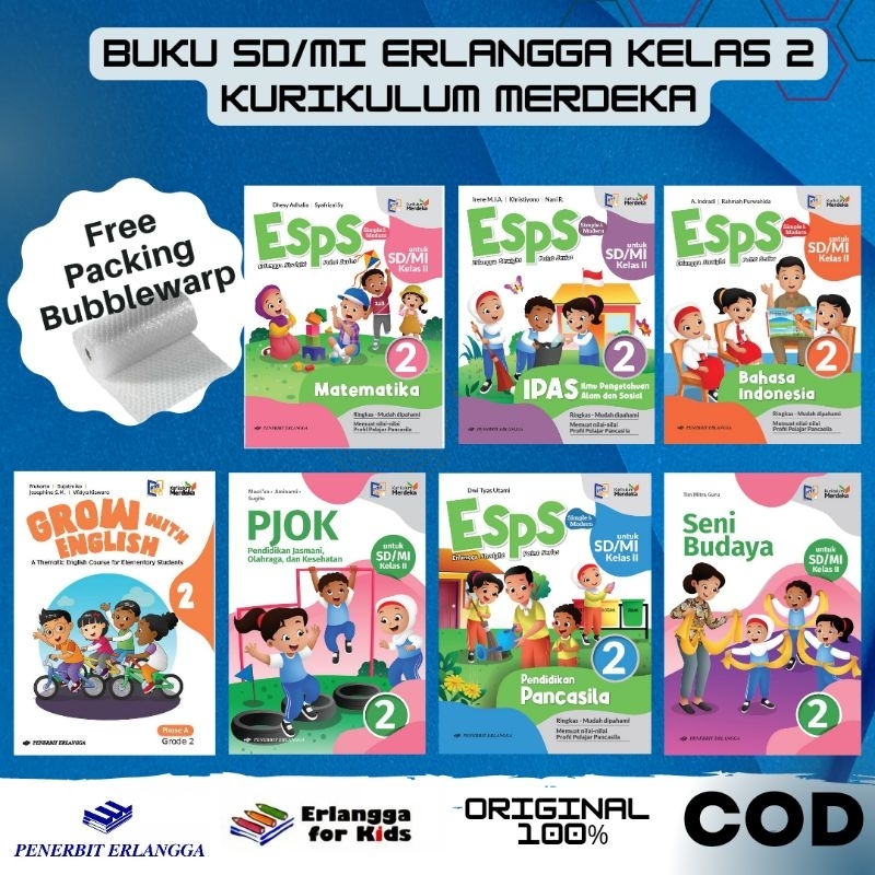 BUKU SD ERLANGGA KURIKULUM MERDEKA KELAS 2 // ESPS kelas 2