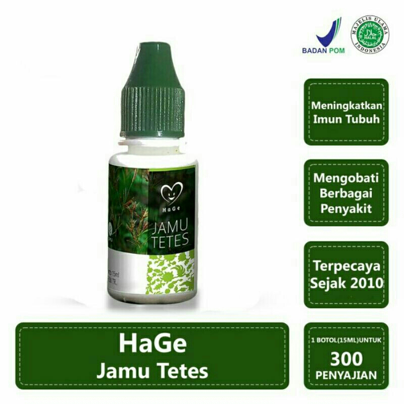 Jamu HaGe Obat Tetes HG ORIGINAL / TETES HAGE (Segel) Jamu tetes HAGE Asli