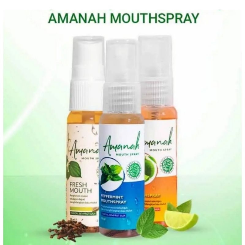 Amanah Fresh Mouth / Parfum Mulut Herbal / Cara Menghilangkan Bau Mulut