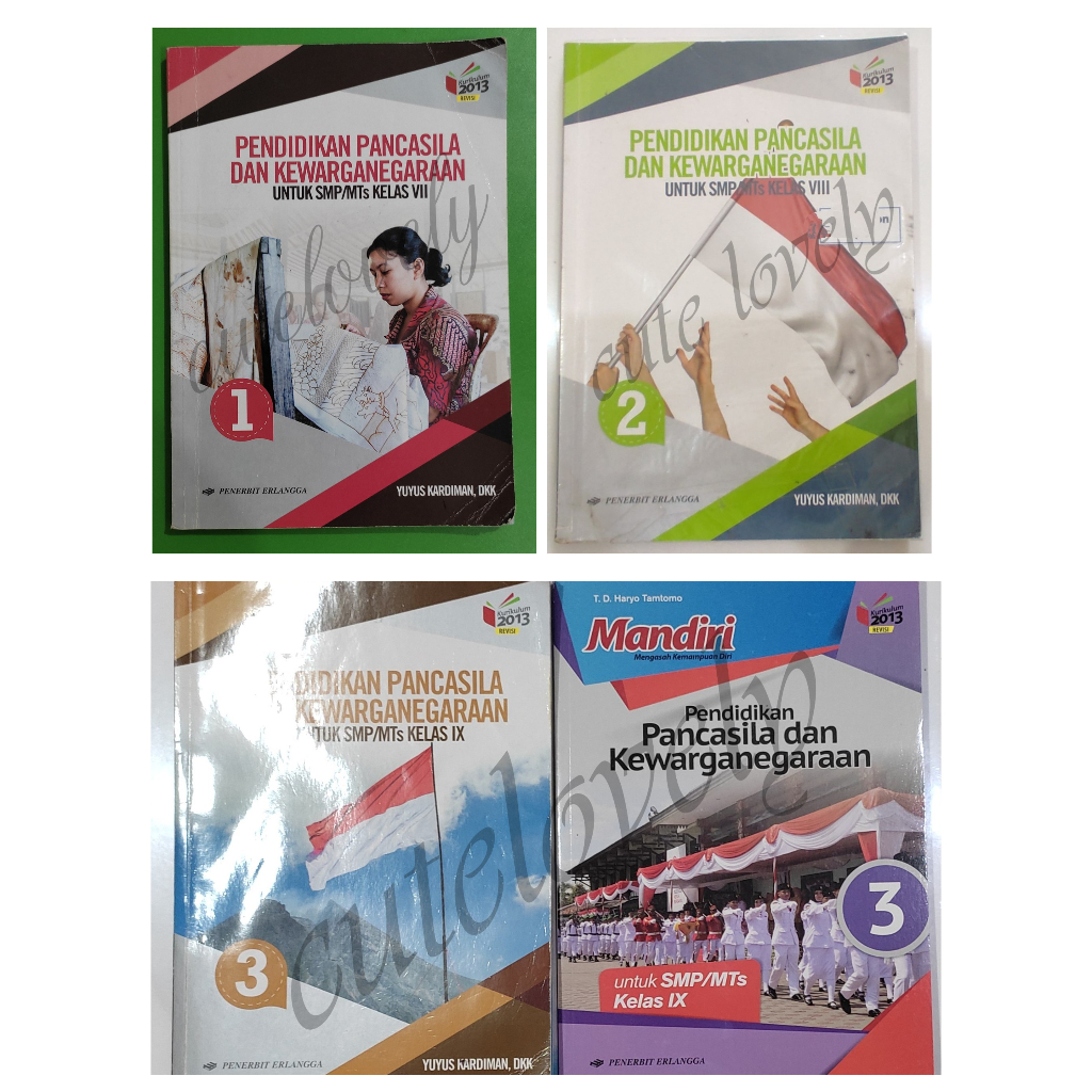 [ Buku Bekas ] PPKN Pendidikan Pancasila dan Kewarganegaraan 1 2 3 SMP Kelas 7 8 9 VII VIII IX Yuyus