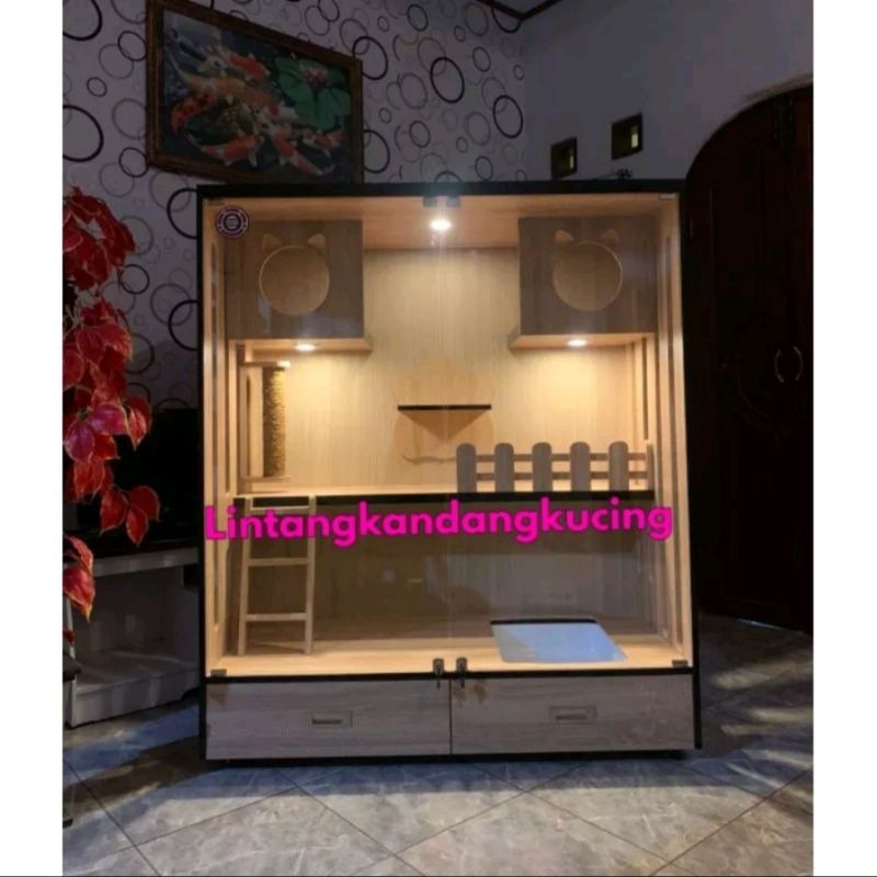 Kandang kucing minimalis modern cat house cat full playground