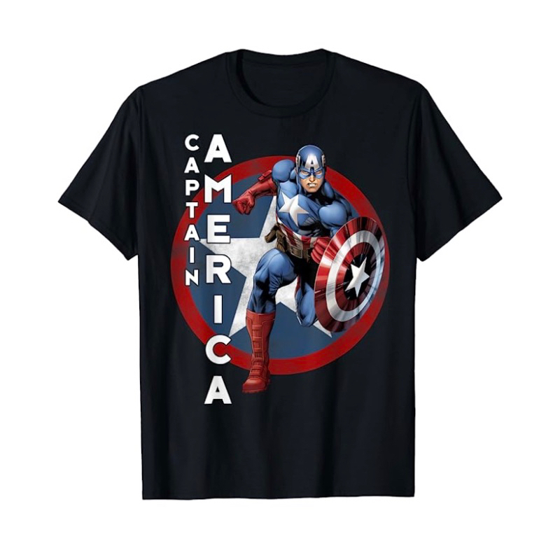 Atasan Kaos Baju Anak Marvel Avengers Vintage Captain America Avengers Icon T-Shirt or kids Baju ana